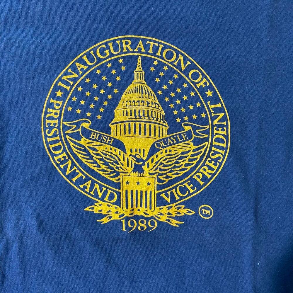 Vintage stedman 80s 1980s single stitch George H.W. Bush 1989 Inauguration Tee